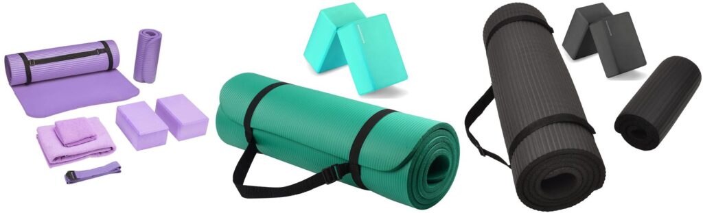 Best Yoga Mat And Blocks combined image